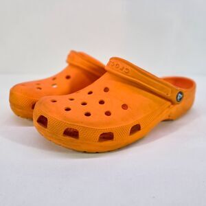 Crocs Classic Clogs Orange Men’s 11 Women’s 13 Slip On Shoes